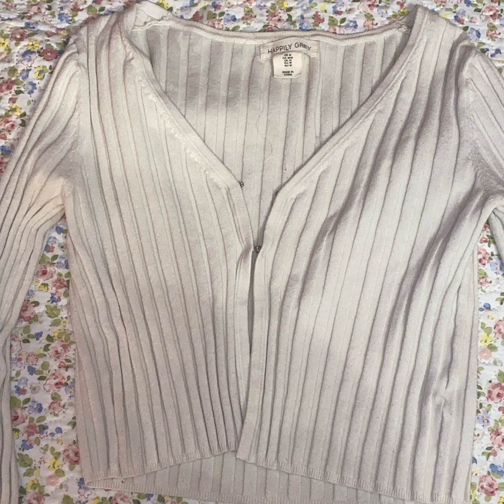 White Open Cropped Top